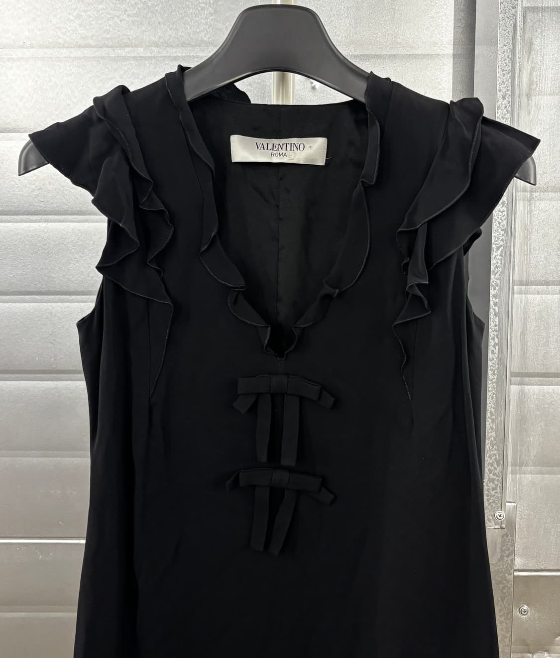 Valentino Roma 블랙 러플 원피스 44 상품이미지2