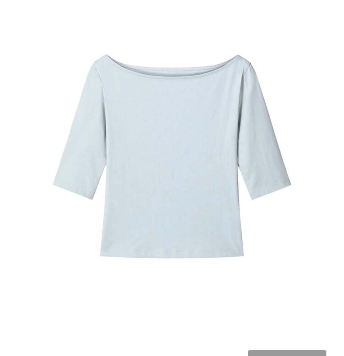 BREEZE ARCHIVE  보트넥 하프 슬리브 티셔츠 - 포그 새상품 상품이미지1