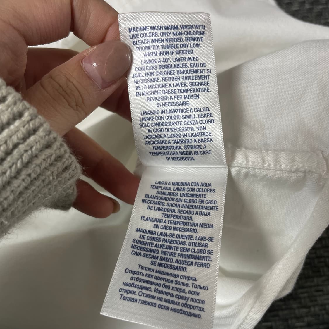 폴로 랄프로렌 화이트 빅포니 긴팔 셔츠 XL(18-20) 상품이미지7