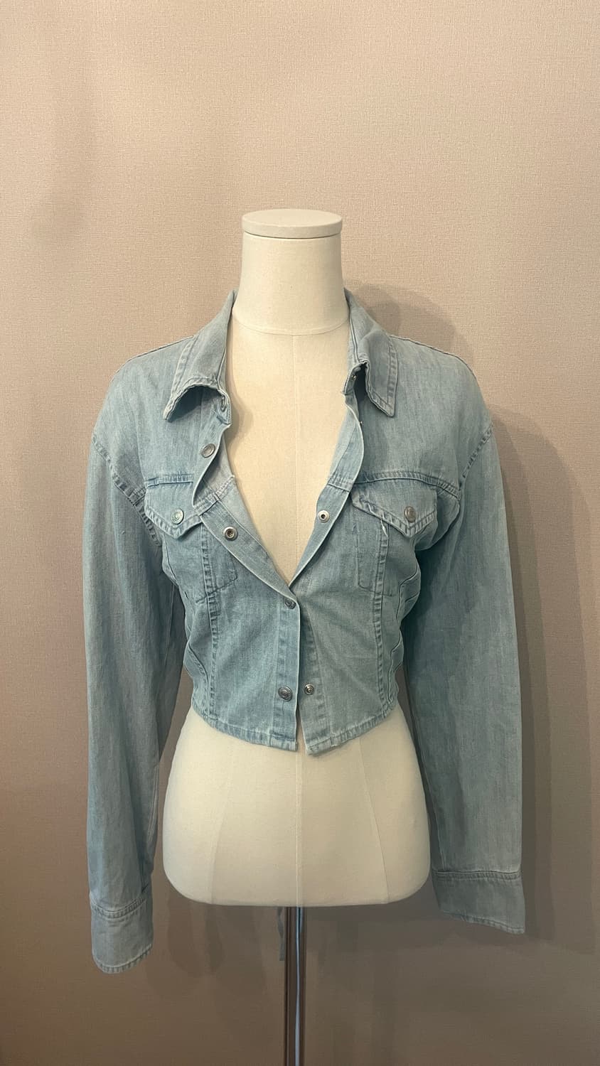 백 스트랩 포인트 코튼 청자켓 상품이미지2