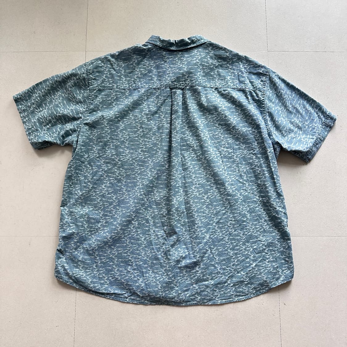 00s 울리치 빈티지 피쉬 패턴 반팔 셔츠 2XL 상품이미지7