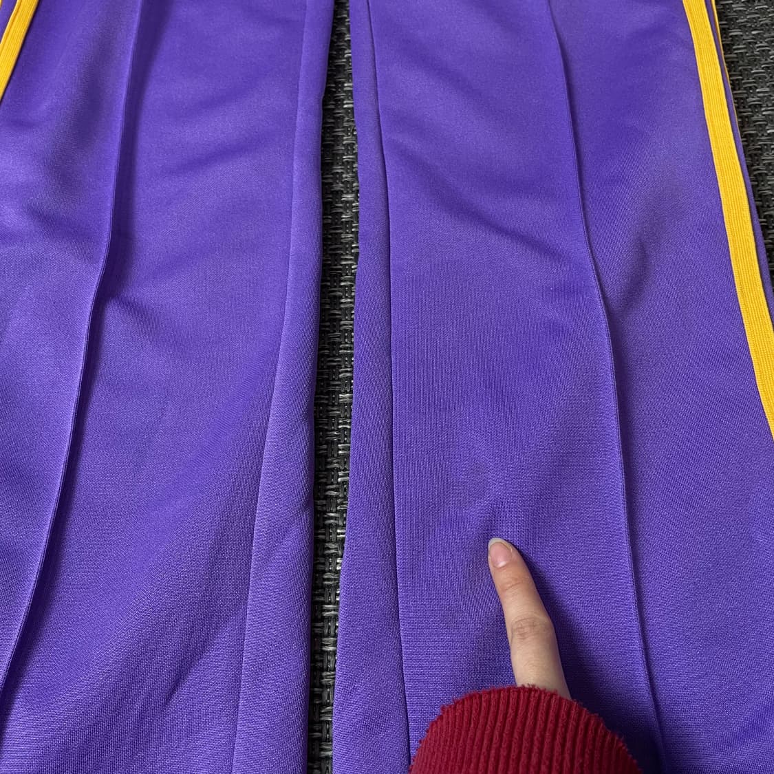 (밴딩) 널디 퍼플 옐로우 트랙 팬츠 L 상품이미지3