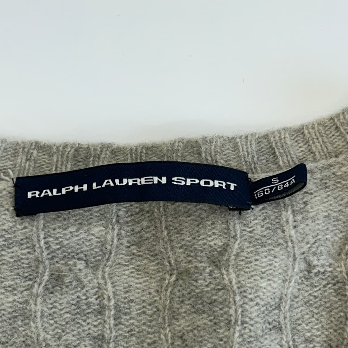 Polo 폴로 레드포니 그레이 브이넥 케이블 니트 상품이미지5