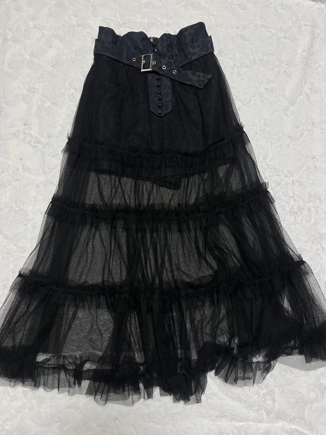 고스 레오파드 벨트 롱스커트 갸루 펑크 상품이미지1