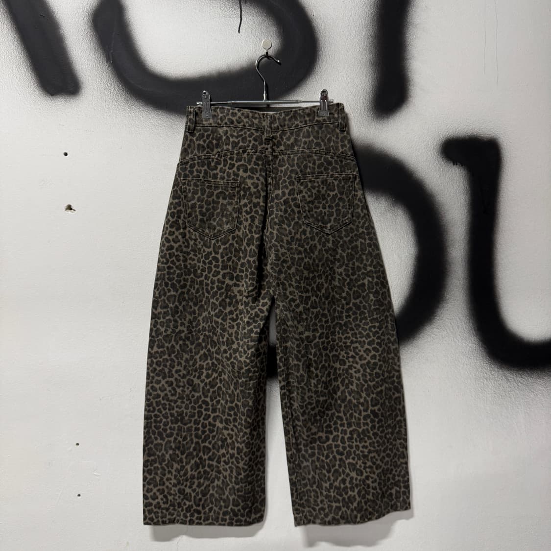 VTG 빈티지 레오파드 애니멀 풀 패턴 와이드 데님 팬츠 상품이미지2