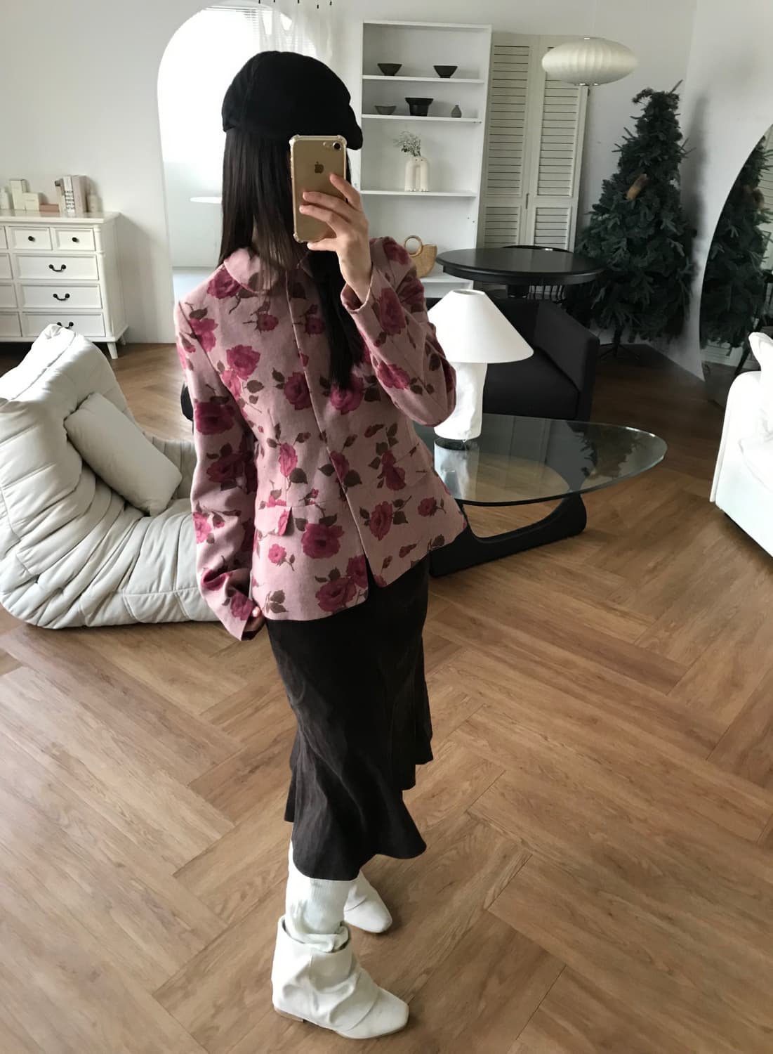 vintage frill brown skirt 상품이미지9