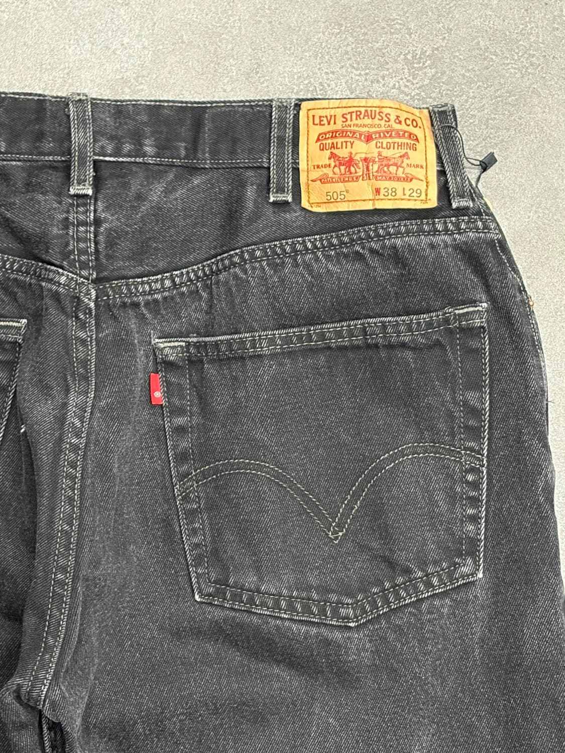 00s 리바이스 Levis 505 블랙 데님 팬츠 상품이미지7