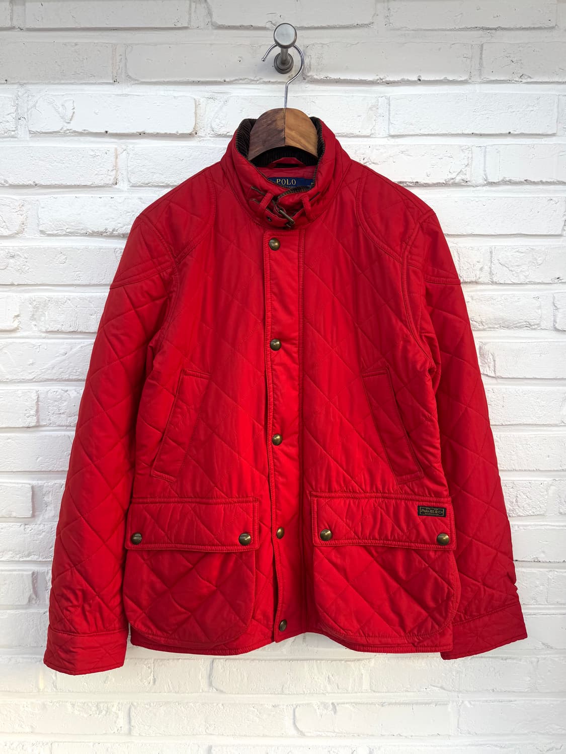폴로 레드 넥버클 퀄팅 자켓 상품이미지1