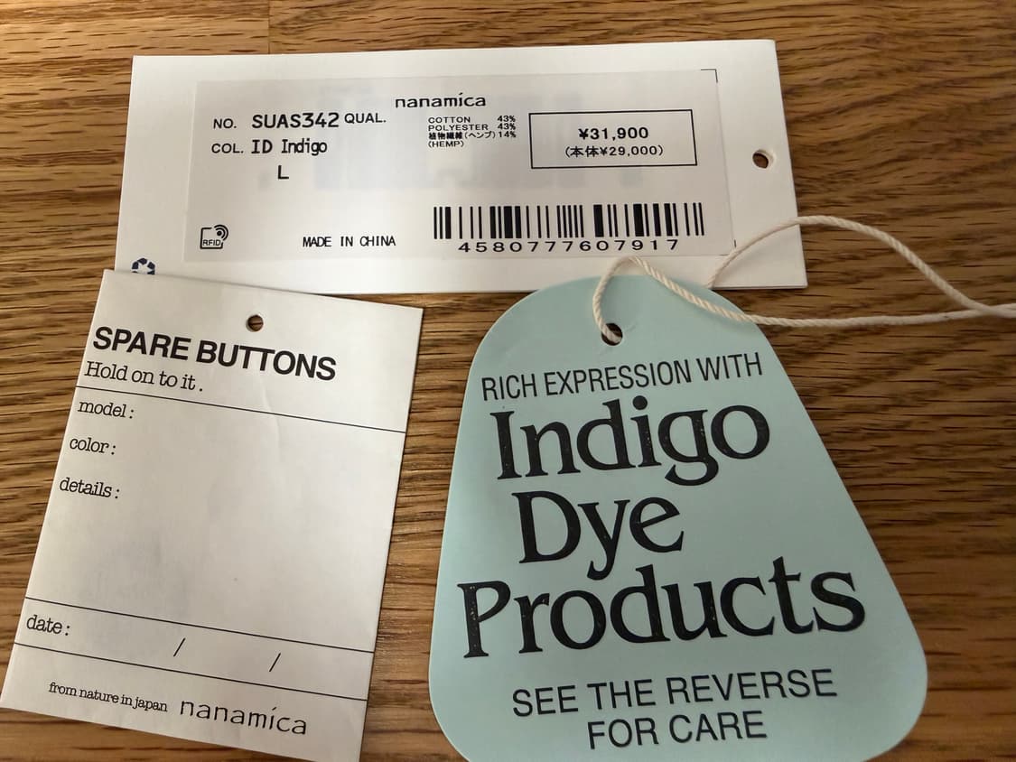 나나미카 23SS 샴브레이 CPO 셔츠 자켓 L사이즈  상품이미지4