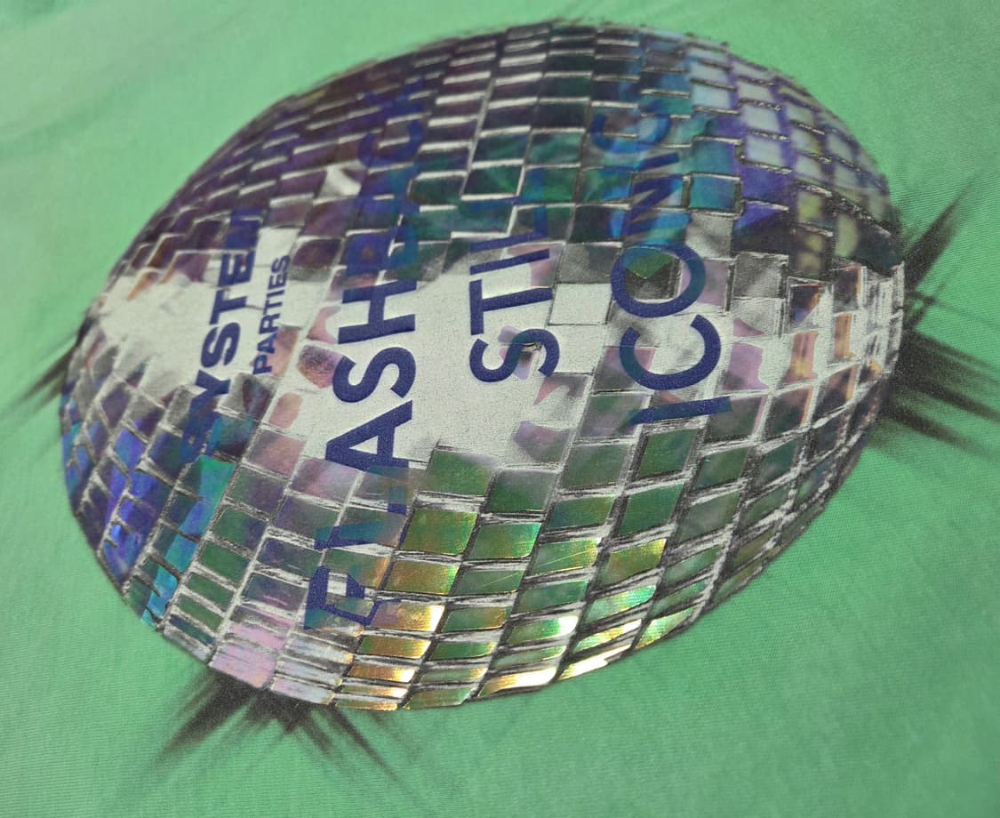 시스템 여성 미러볼 그래픽 티셔츠 상품이미지4