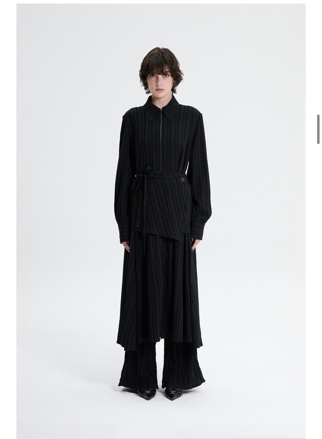 트리밍버드 Wrap shirt One-piece 랩 셔츠 원피스 상품이미지1