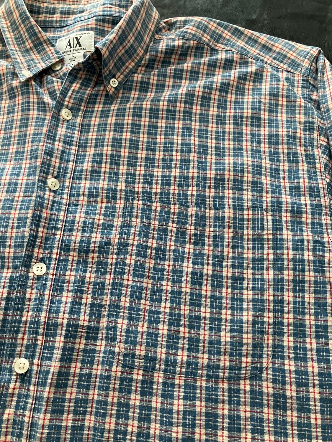 00s 조르지오 아르마니 EXCHANGE 타탄 체크 셔츠 상품이미지4