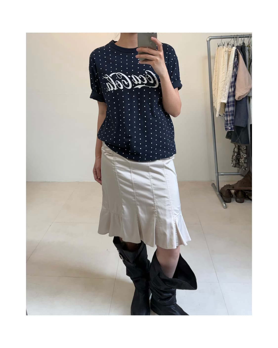 Gu x cocacola 도트 반팔티 상품이미지1