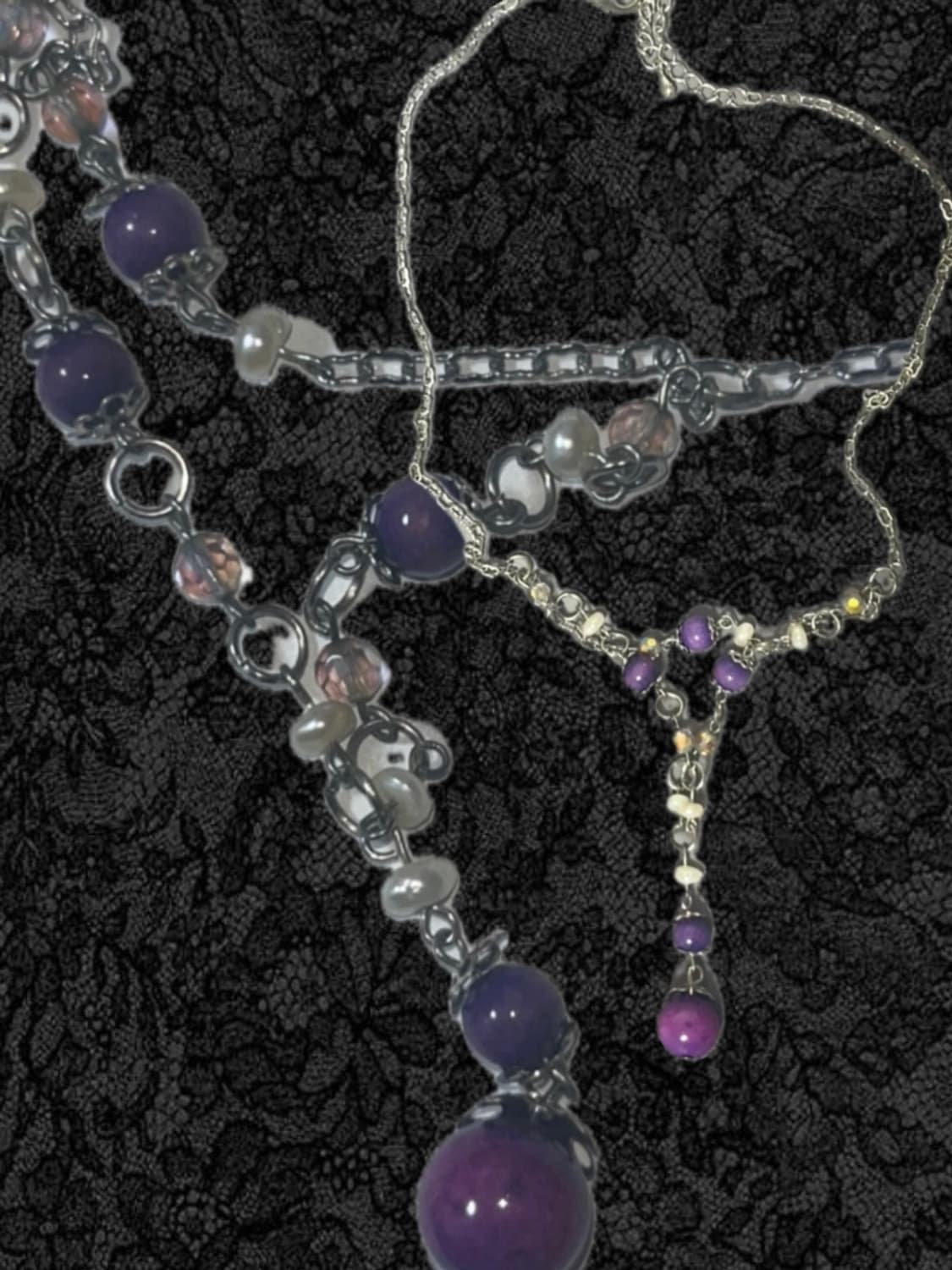 빈티지 퍼플 목걸이 상품이미지1
