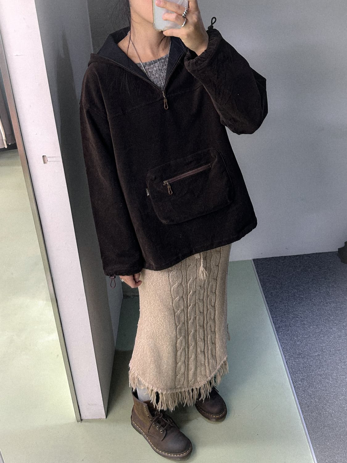 per due brown corduroy hd anorak 상품이미지4