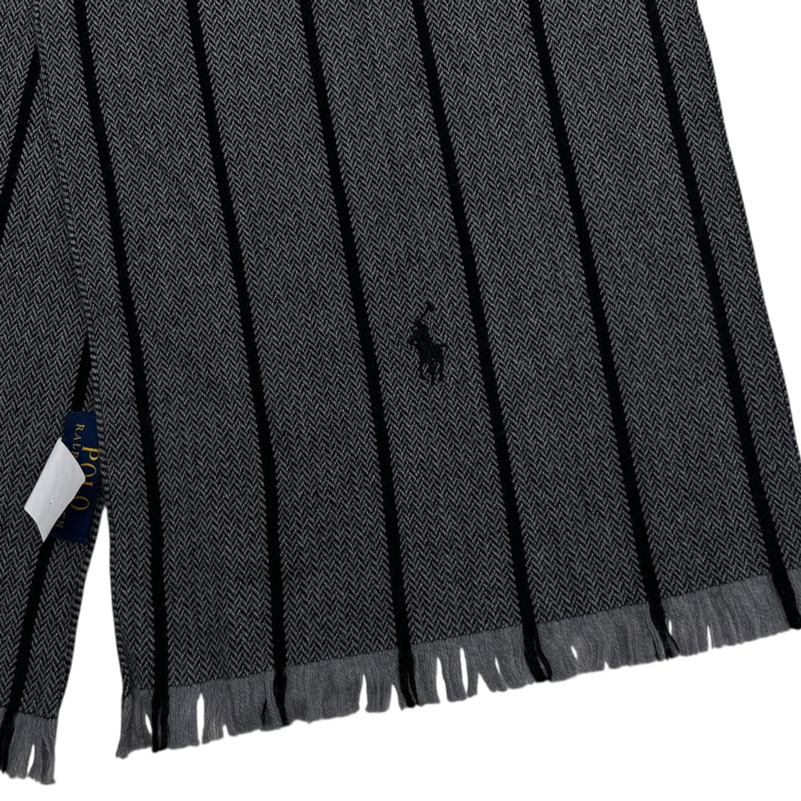 폴로 랄프로렌 블랙 단가라 그레이 머플러 상품이미지5