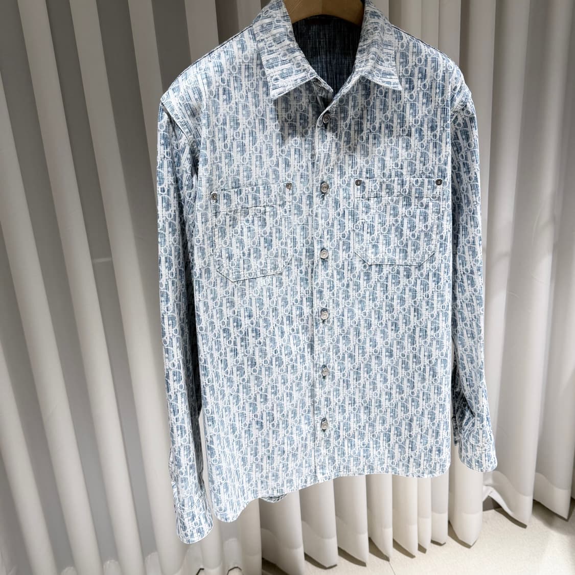 (A+/39) / 디올 오블리크 카스리 데님 오버 셔츠 상품이미지3