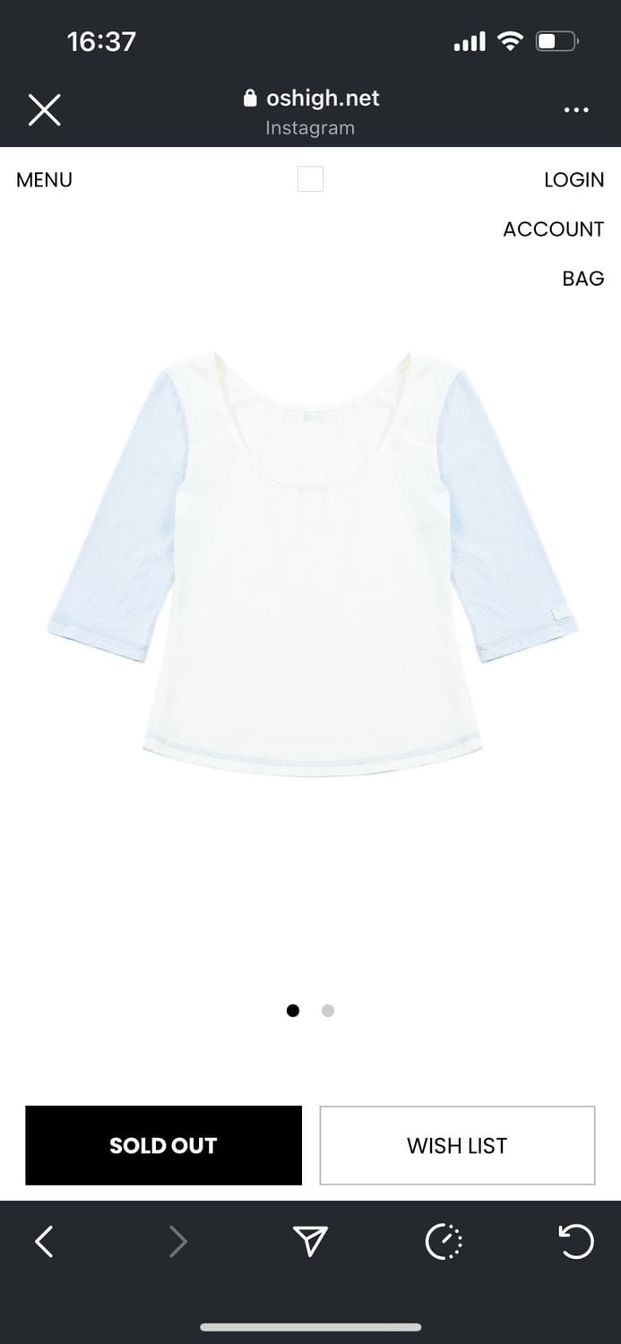 오스하이 Baby Tee BabyBlue 상품이미지1