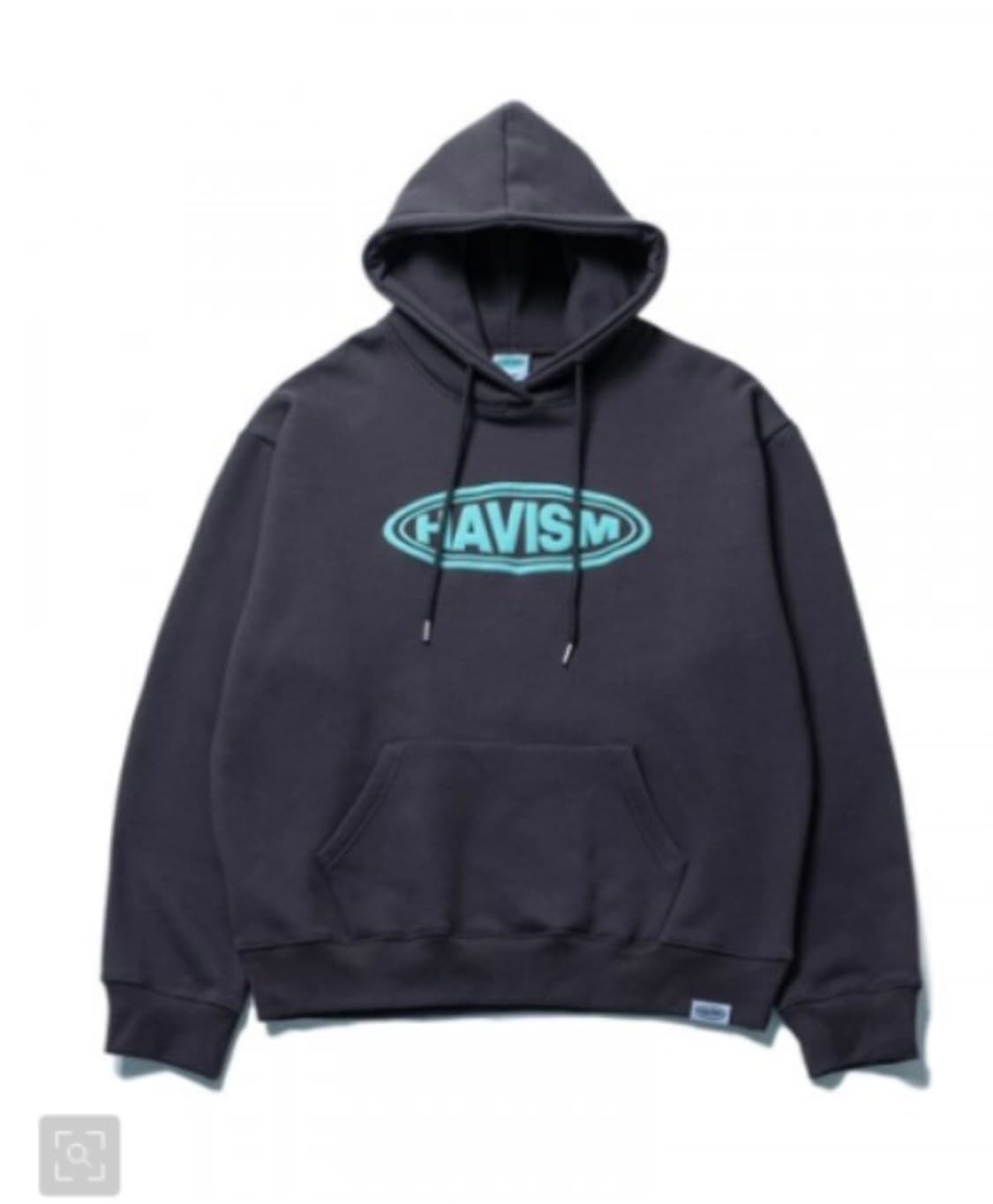 해비즘 엠보 로고 후드티 차콜L 기모 상품이미지1