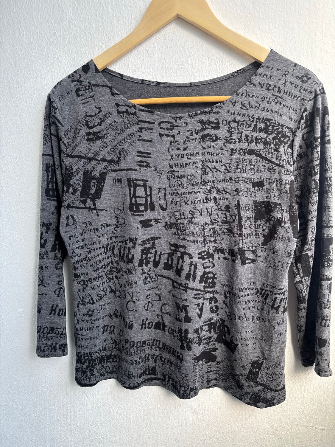 Vintage Grey Lettering Long Sleeve 상품이미지5
