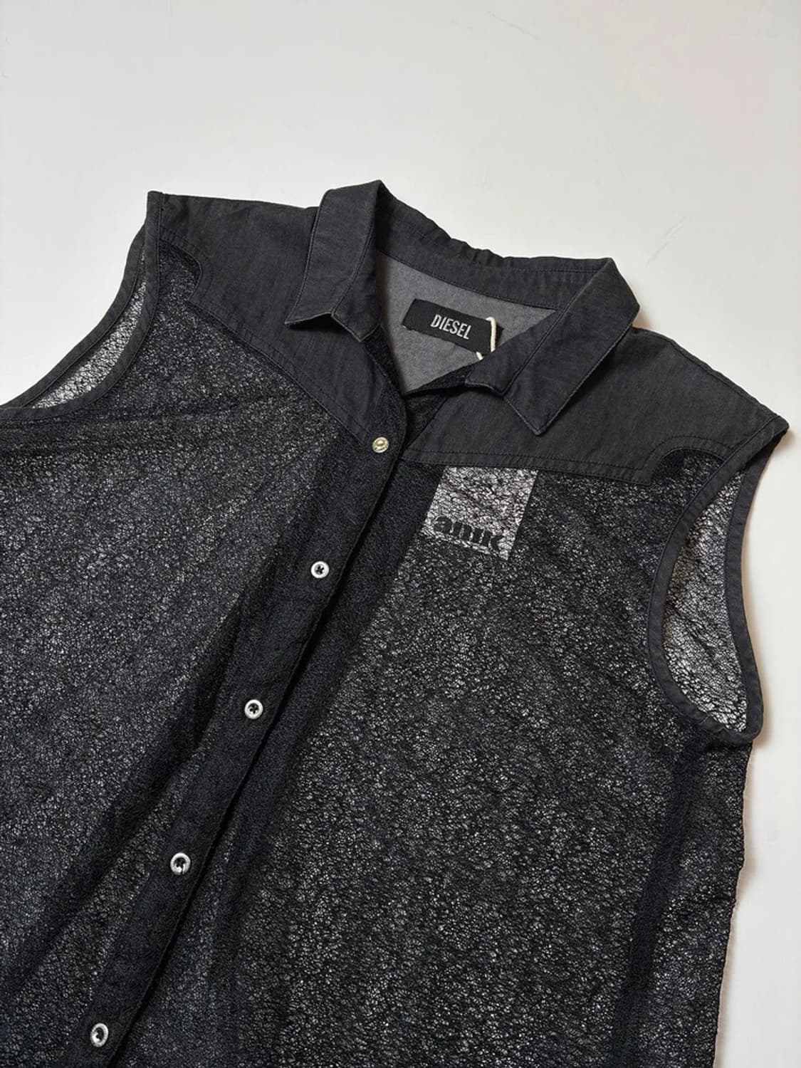 디젤 DIESEL 00's 시스루 슬리브 리스 PN8570 상품이미지2