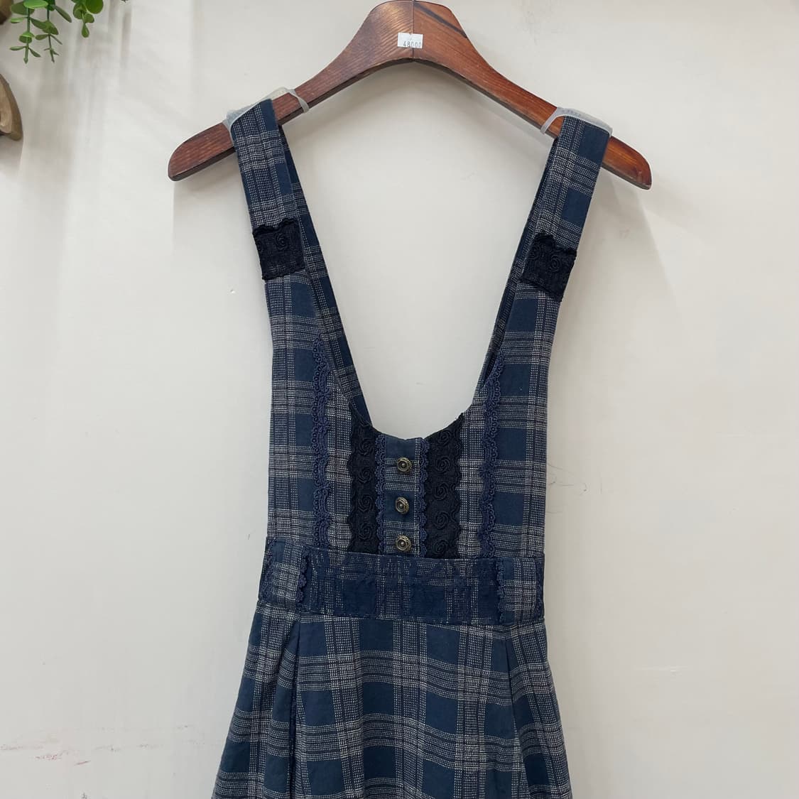 엑시즈팜 체크 레이스업 원피스 상품이미지4