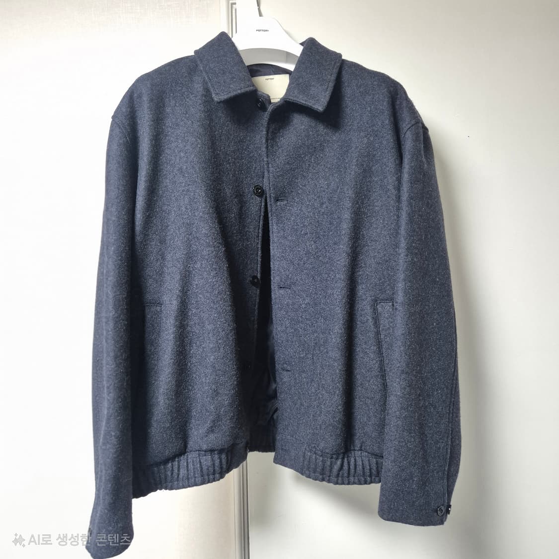 포터리 멜튼 울 블루종 네이비 사이즈 4 상품이미지1