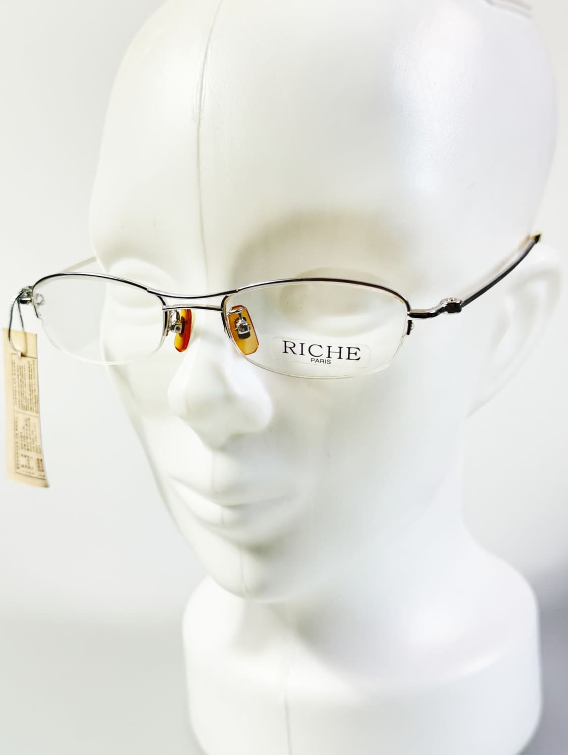 RICHE PARIS 실버 반무테 스퀘어 메탈 빈티지 안경 상품이미지8