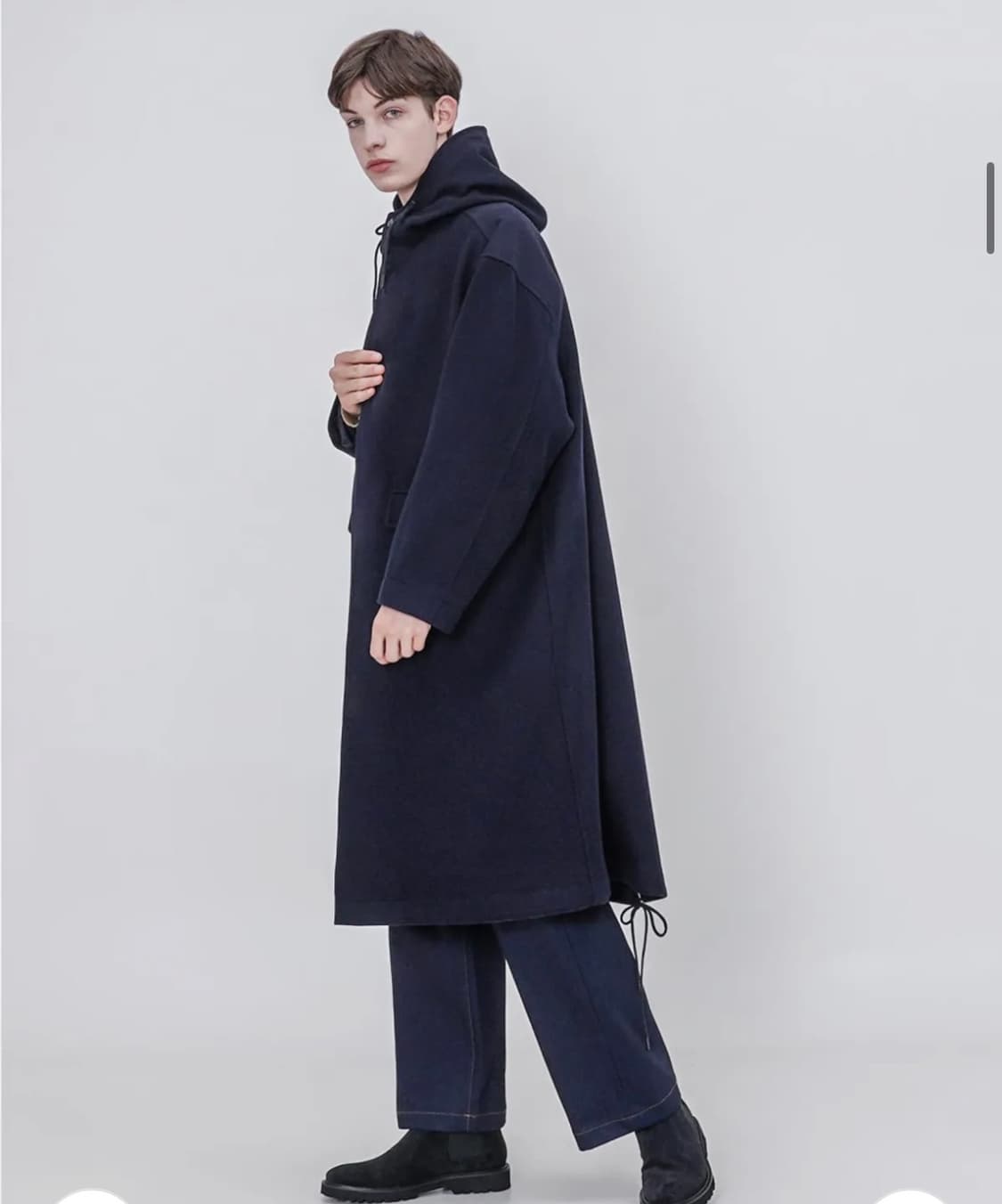 비슬로우  풀오버 울 후드 코트  S사이즈 상품이미지4