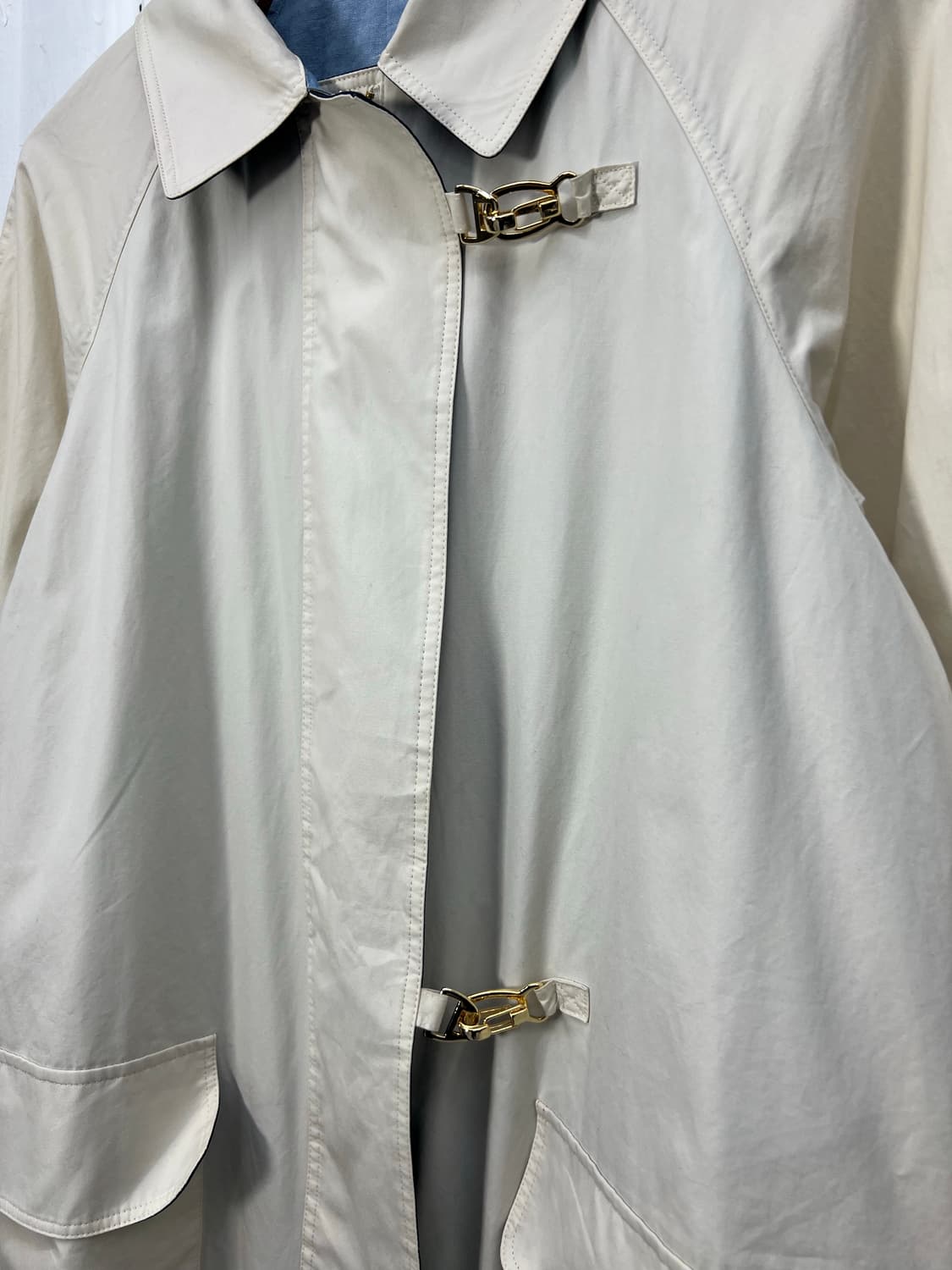 90s Burberry 금장 트렌치코트 상품이미지6