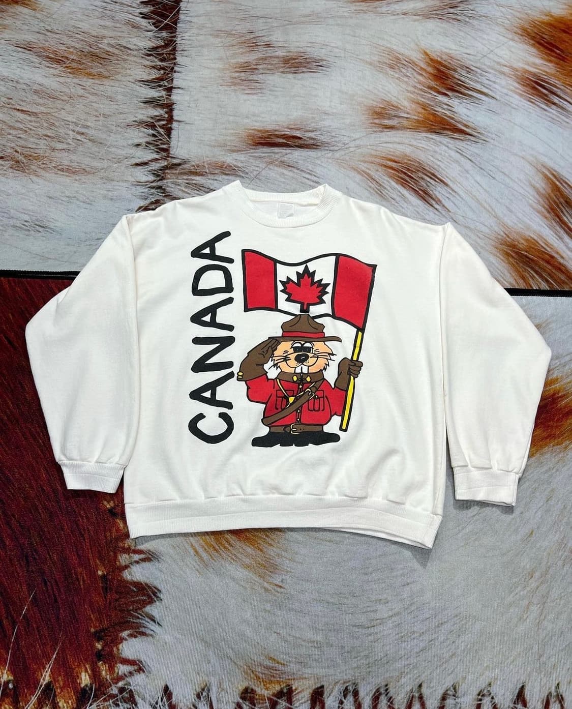 CANADA BEAVER CARTOON 스웻셔츠 상품이미지3