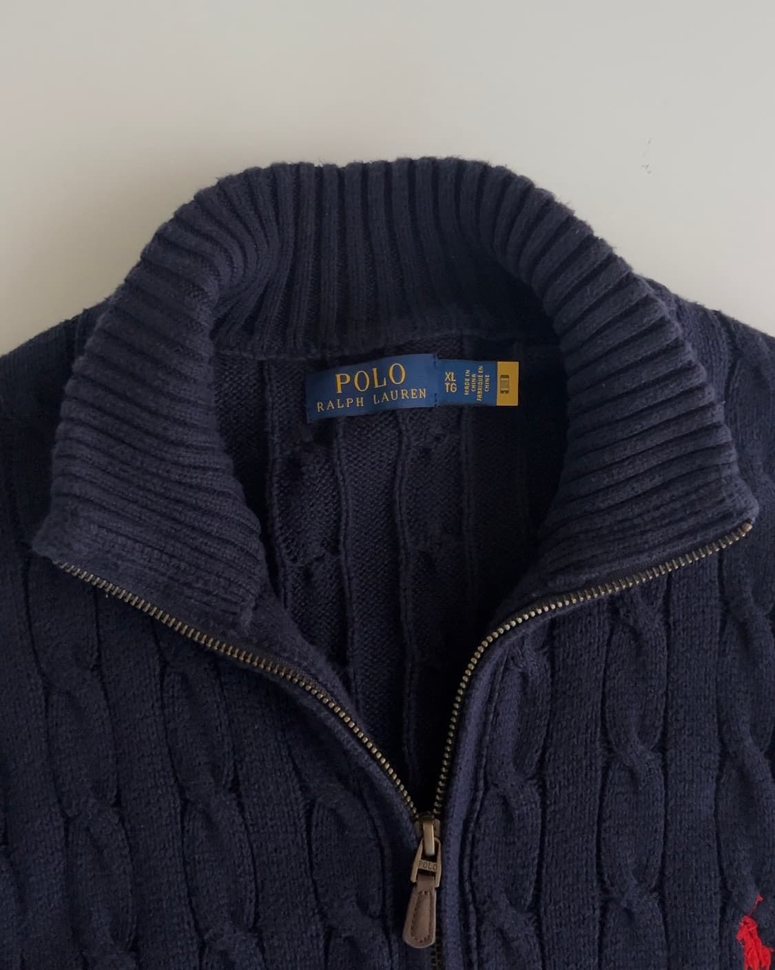 폴로 랄프로렌 케이블 니트 집업 가디건 XL 상품이미지4