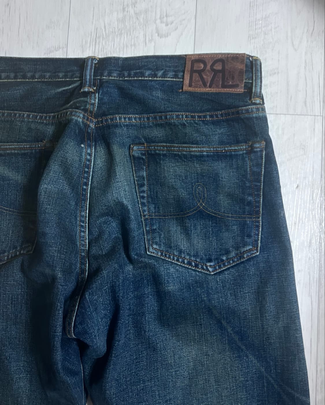 RRL 기빈스 워싱 빈티지 파이브 포켓 빈파포 데님 32x30 상품이미지4