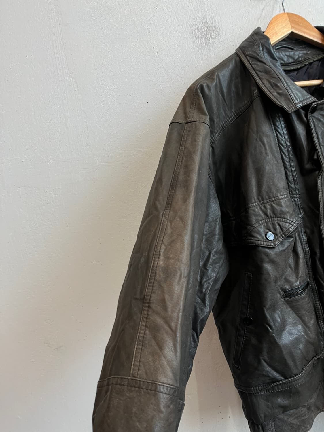 Vanelli 레더 봄버자켓  상품이미지3