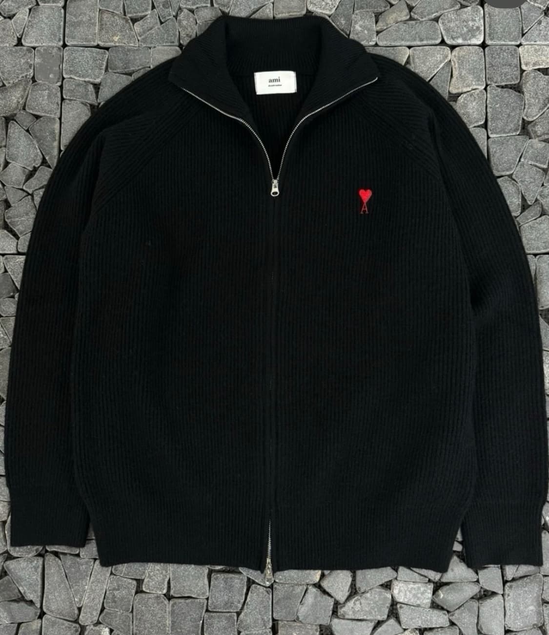 아미 블랙 투웨이 니트 집업 L 상품이미지1