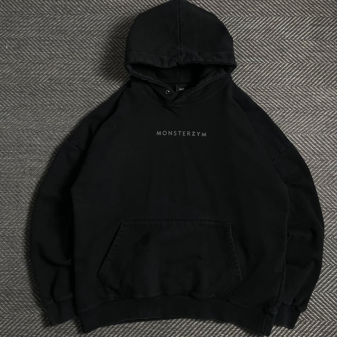 몬스터짐 빅로고 올림피아 박시핏 후드 티셔츠 블랙y 4910 상품이미지3