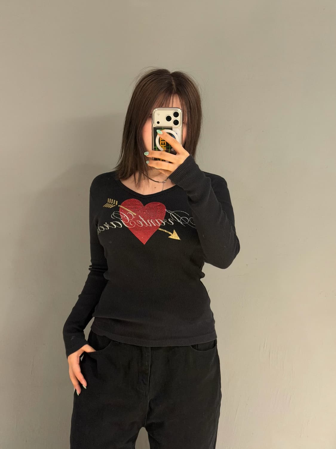 y2k printing detail long sleeve 상품이미지3