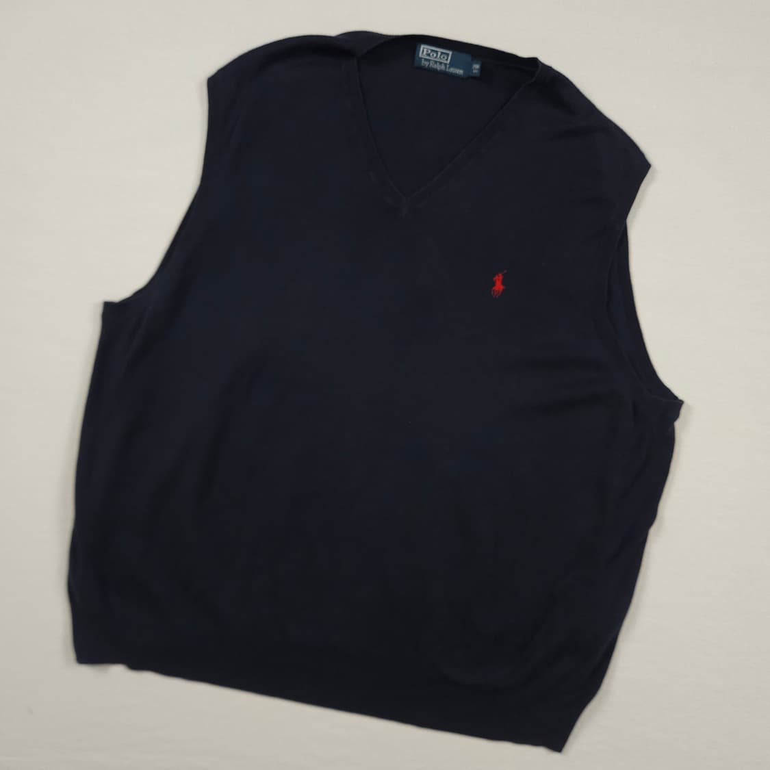 2XL(110) 폴로랄프로렌 브이넥 베스트 네이비 상품이미지2