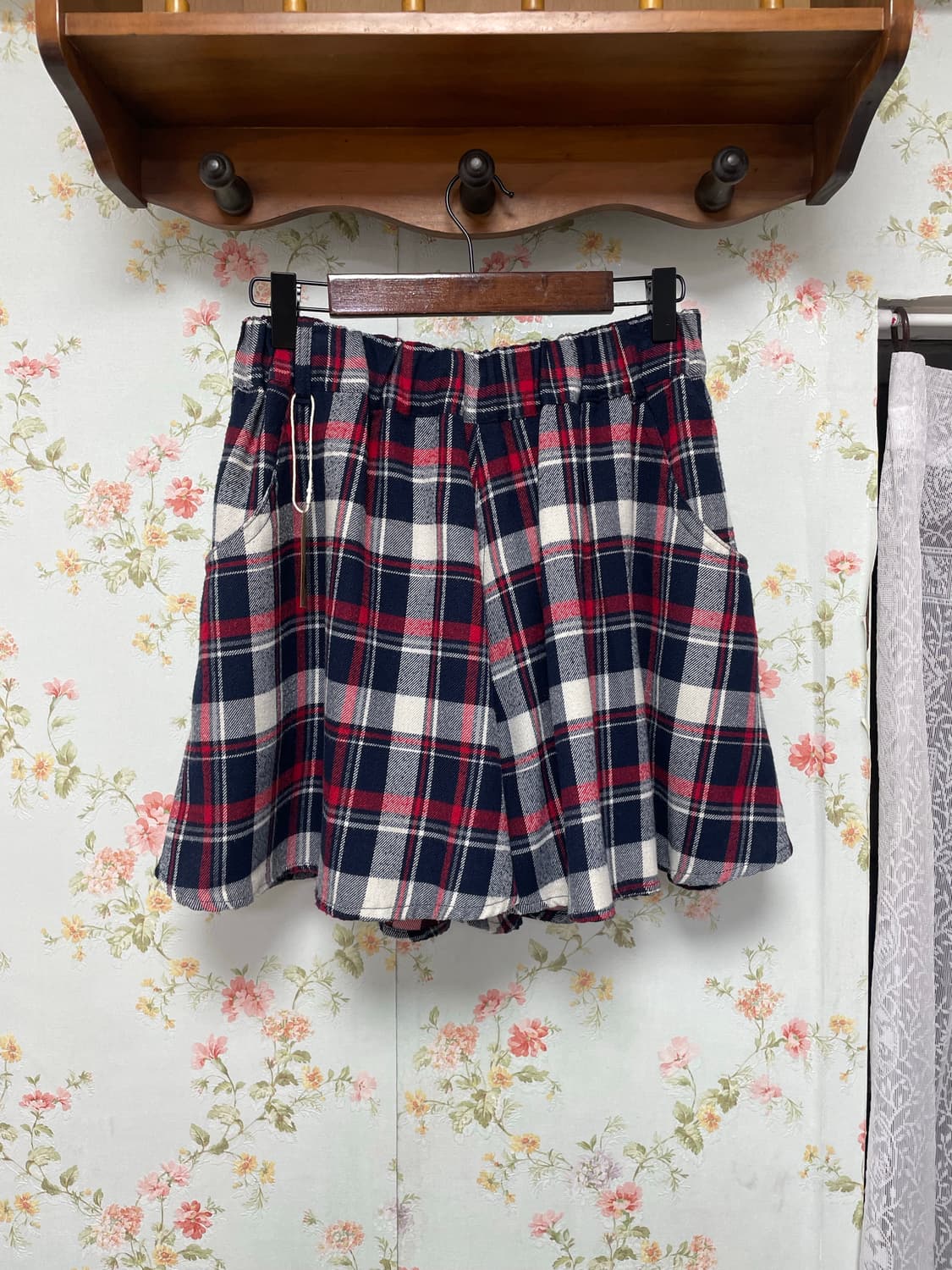 체크 팬츠 스커트 상품이미지1