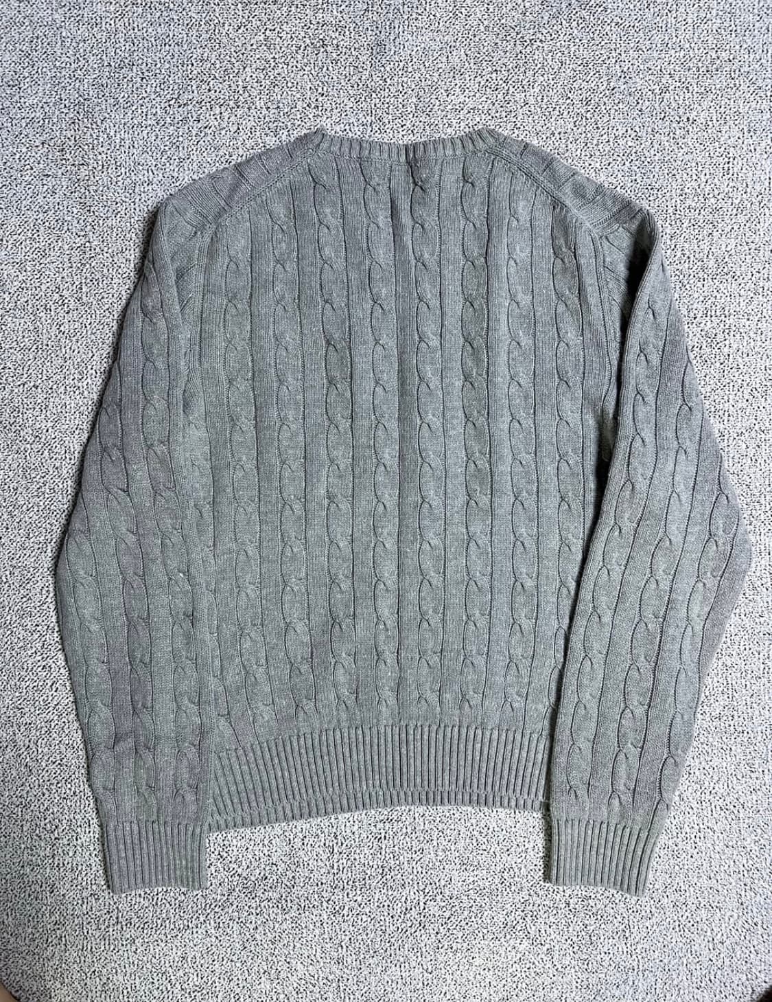 폴로 그레이 꽈배기 니트 상품이미지3