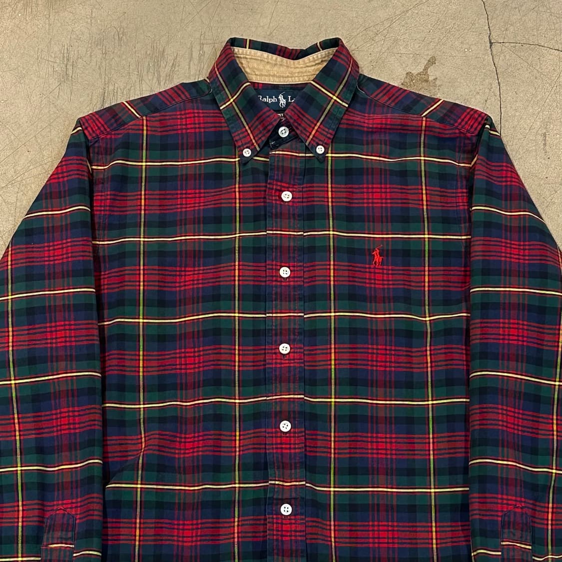S 폴로랄프로렌 커스텀핏 타탄체크 셔츠 상품이미지1