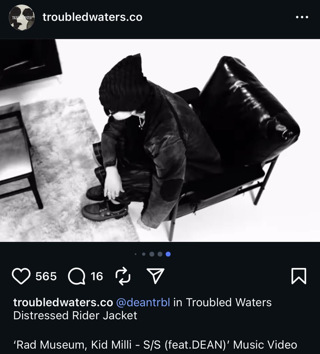 Troubled Waters Distressed Biker Jacket 상품이미지6