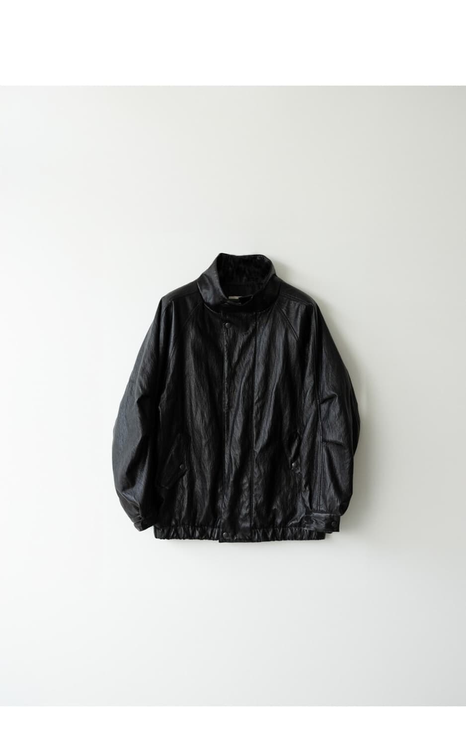 Letter Evon leather jumper 레터 하이넥 레더 자켓 상품이미지1