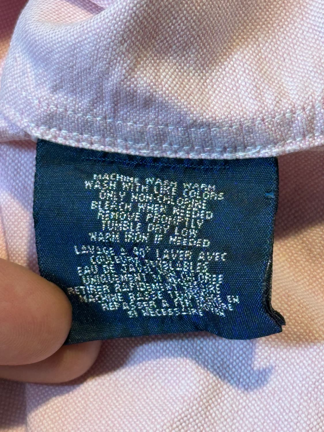 폴로 랄프로렌 빅포니 로고 배색 옥스포드 셔츠 핑크 상품이미지7