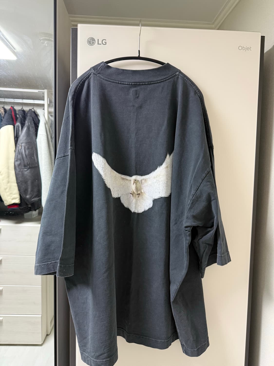 이지갭 발렌시아가 3/4 슬리브 워시드 블랙 M 상품이미지2