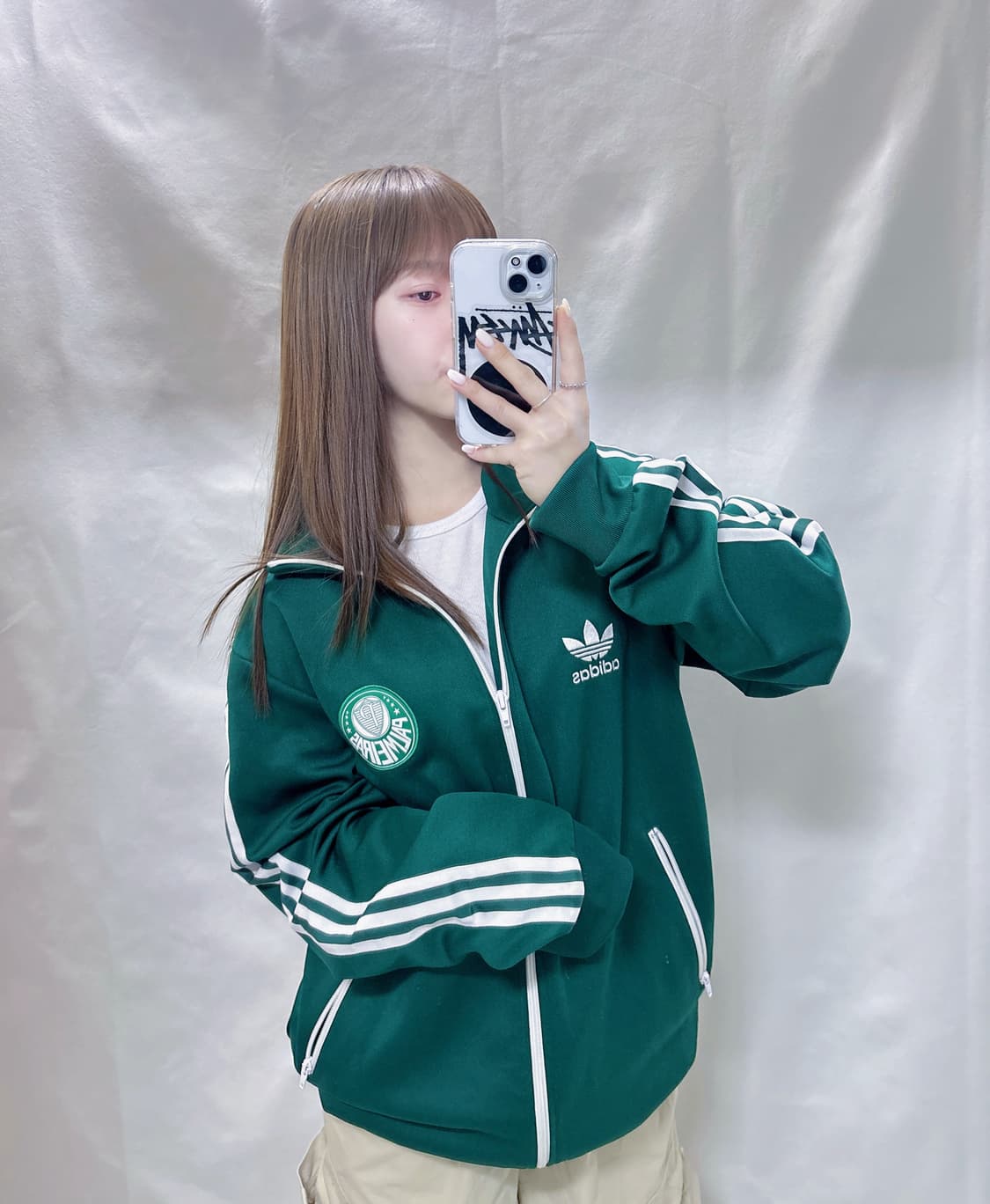 아디다스 팔메이라스 그린 빅로고 트랙탑 상품이미지5