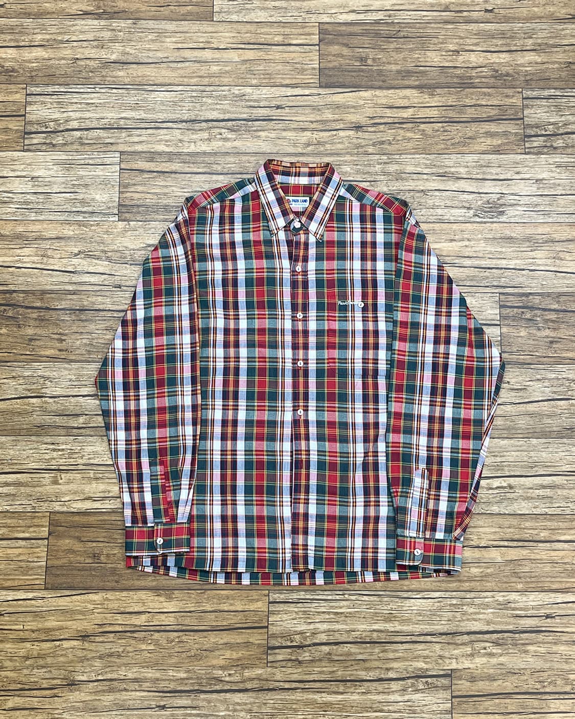 [ Secondhands ] 파크랜드 그린 레드 체크셔츠 상품이미지1