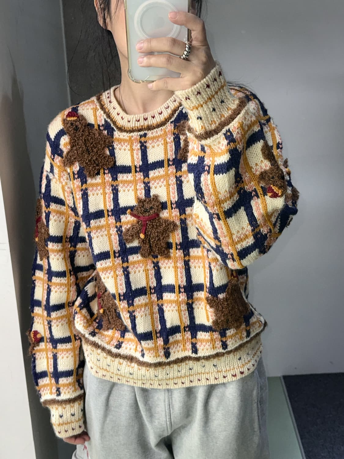 cute bear wool knit 상품이미지1