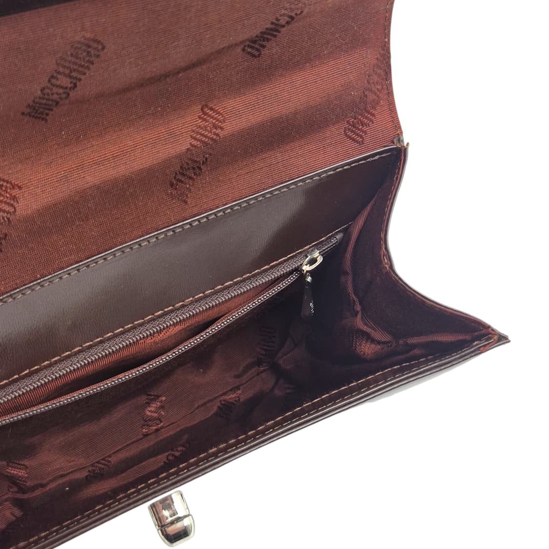 90s 모스키노 에나멜 레더 하트 버클 핸드백 상품이미지8