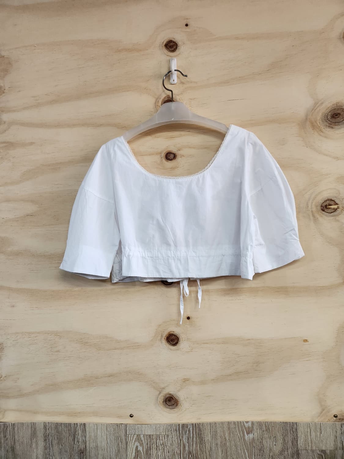 103) 여성 반팔 크롭 블라우스 상품이미지2